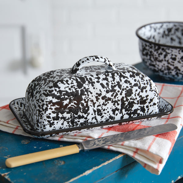 SPLATTERED BUTTER DISH
