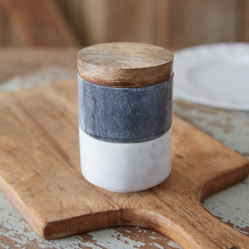 MARBLE SALT + PEPPER PINCH POTS