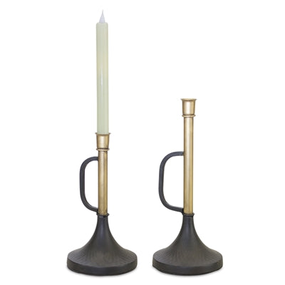 TRUMPET TAPER CANDLE HOLDER SET