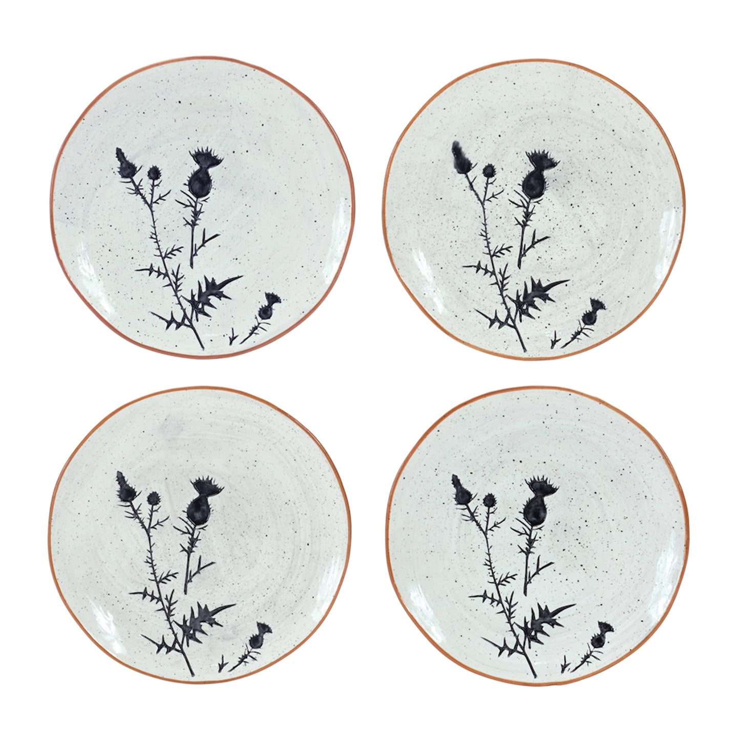 THISTLE PLATE SET (4)