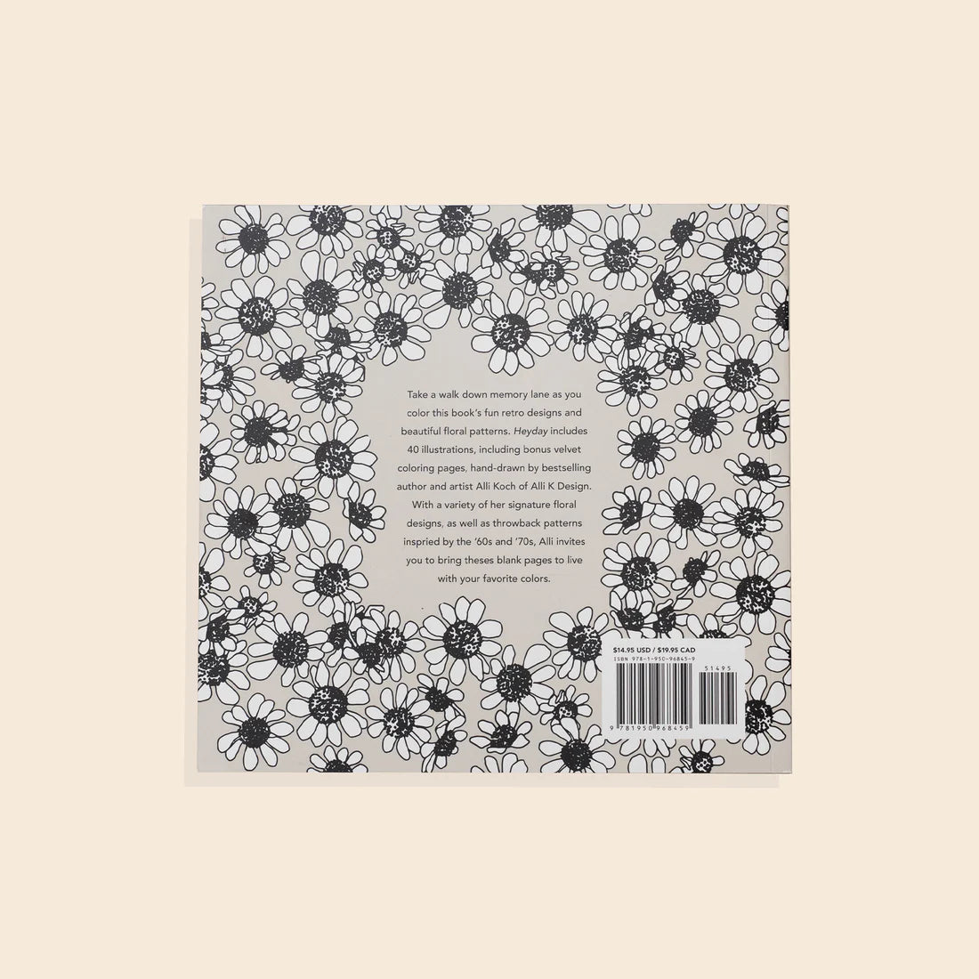 RETRO FLOWER COLORING BOOK