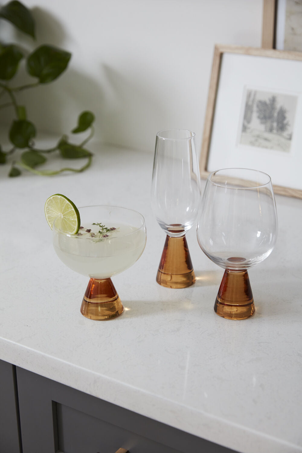 AMBER DRINKWARE SET
