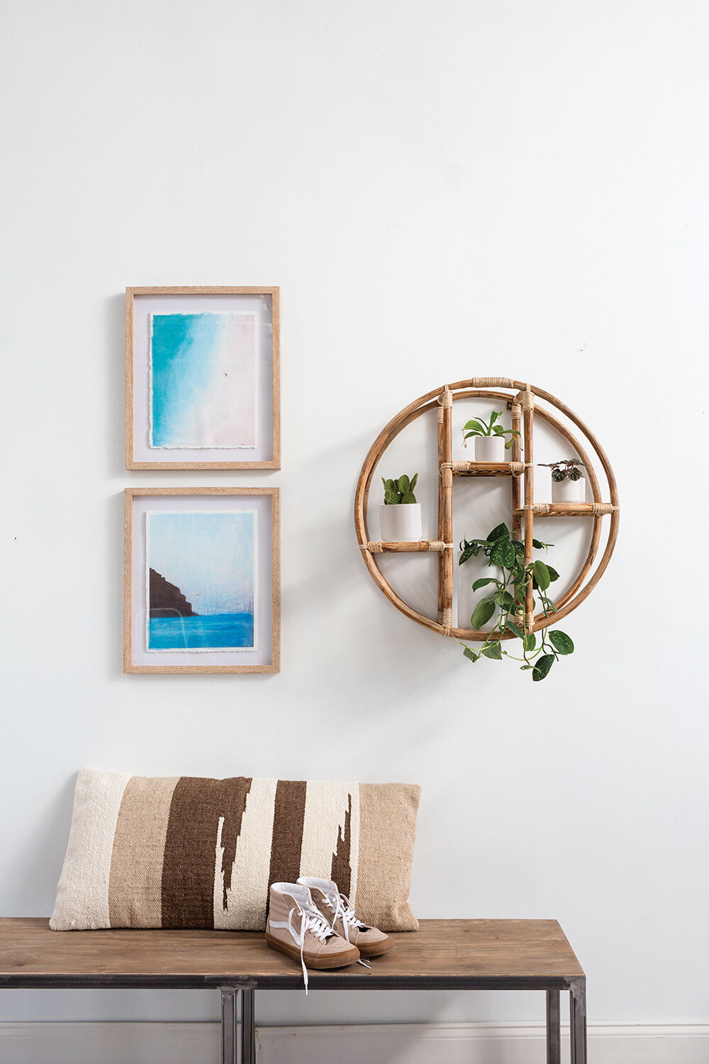 RATTAN WALL SHELF