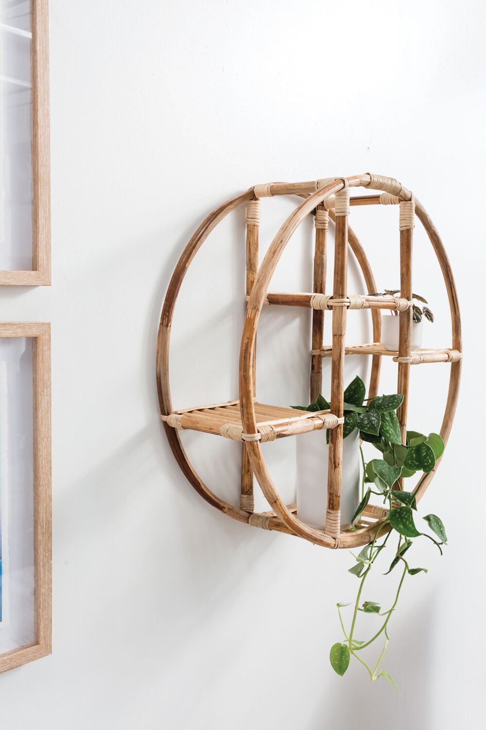 RATTAN WALL SHELF