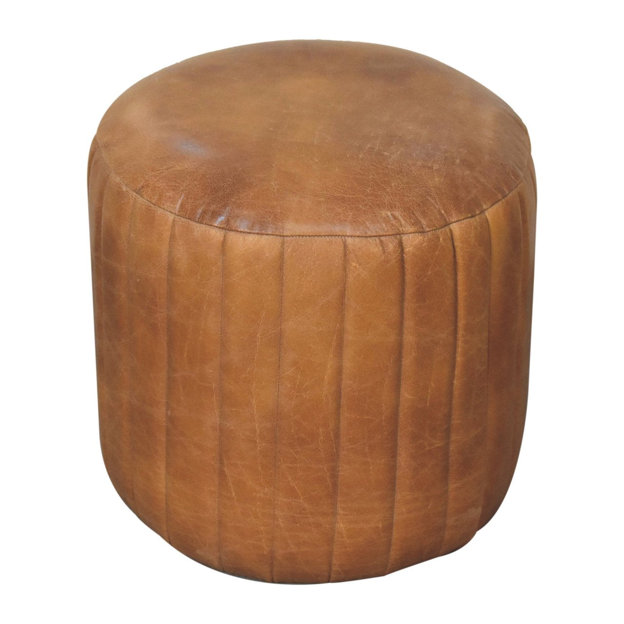 BUFFALO LEATHER FOOT STOOL