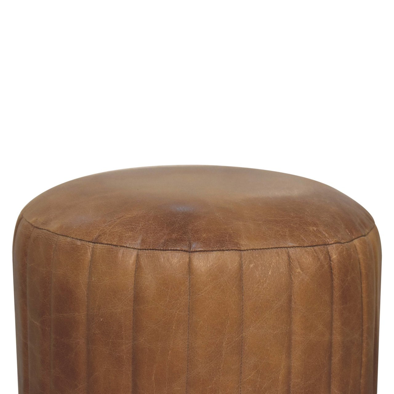BUFFALO LEATHER FOOT STOOL