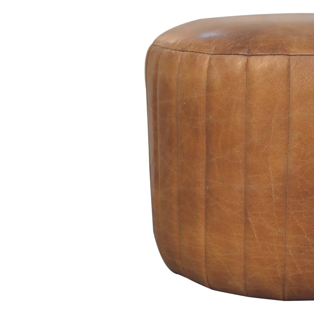 BUFFALO LEATHER FOOT STOOL