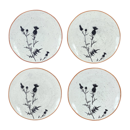THISTLE PLATE SET (4)
