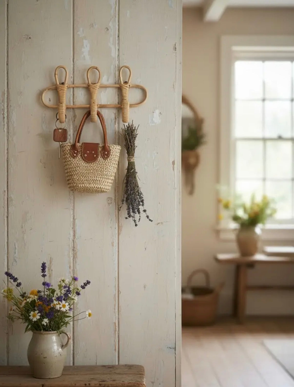 RATTAN WALL HOOKS