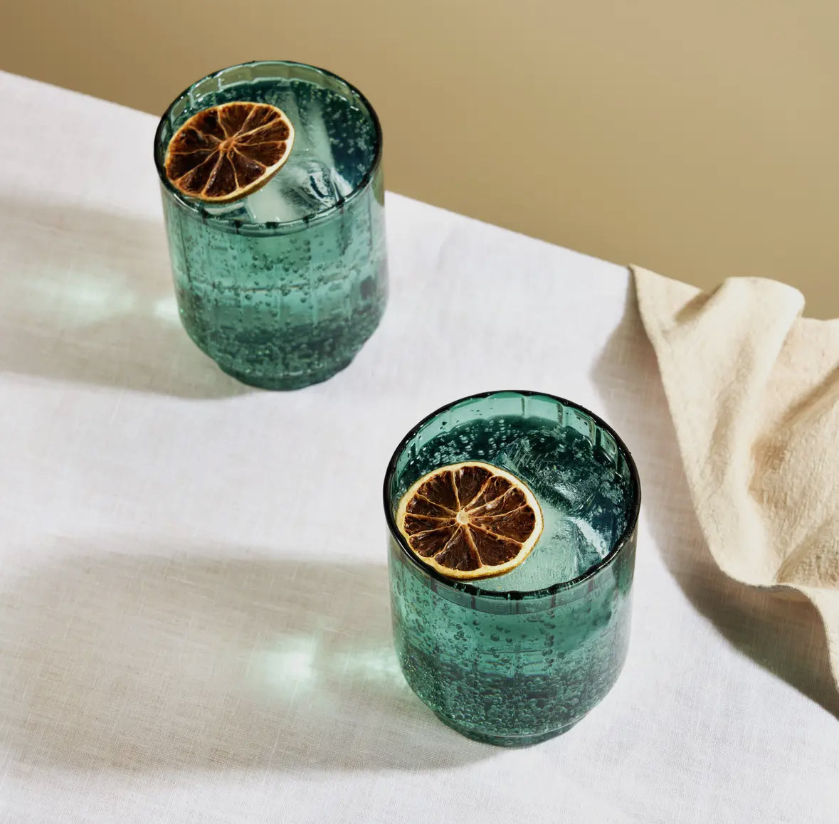 VERIDIAN RIBBED TUMBLER SET