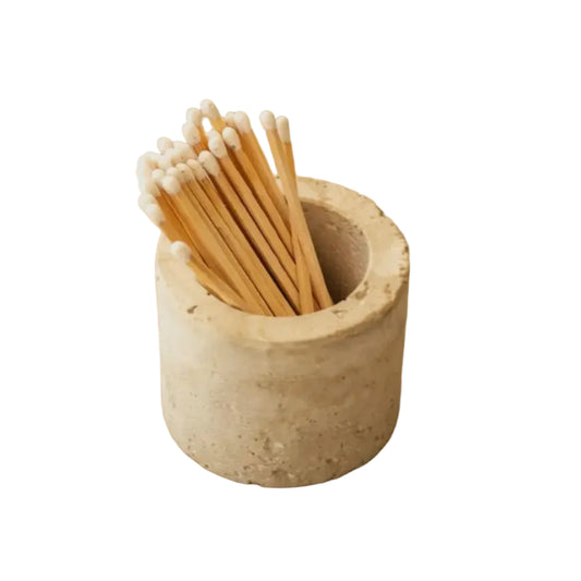 TRAVERTINE MATCH HOLDER