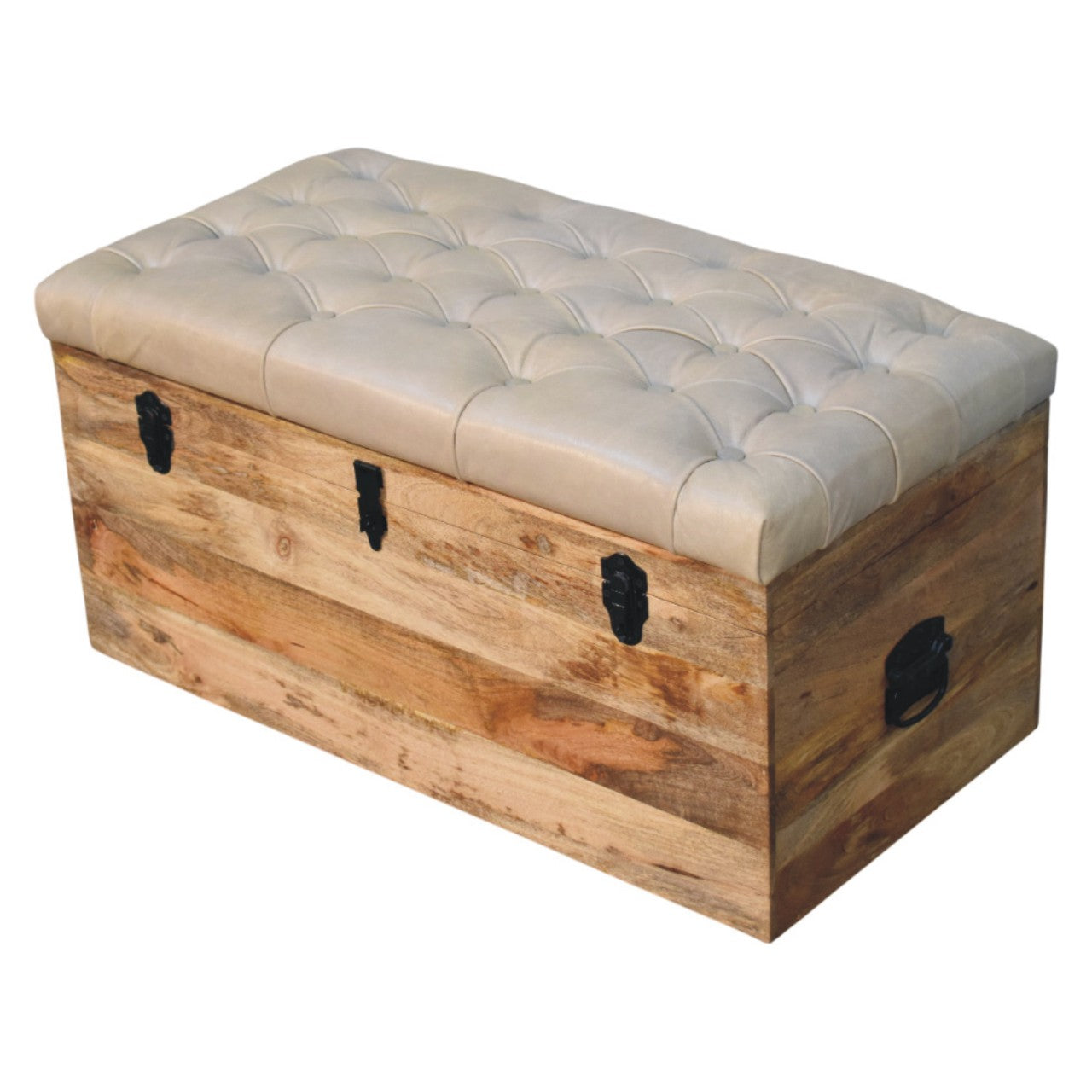 WOODEN STORAGE TRUNK